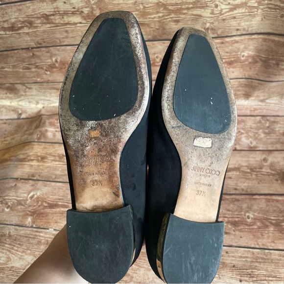 Jimmy Choo woman Black Suede Jaida Smoking  Size 37.5 usa 6.5 - Picture 11 of 16